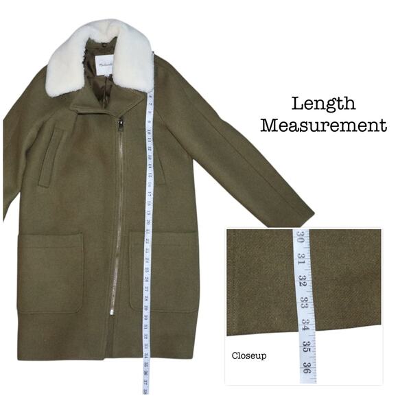 Madewell Eldridge Insuluxe Wool Blend Zip Coat Size Small - Picture 3 of 8